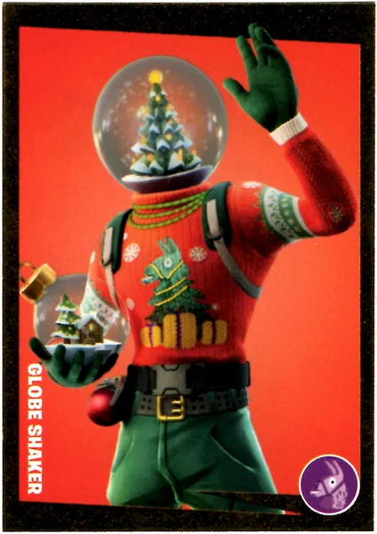 Globe shaker sticker #80 - Panini Fortnite Golden Frame Series