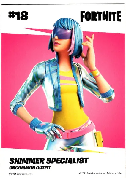 Shimmer Specialist card #18 - Panini Fortnite Series 3