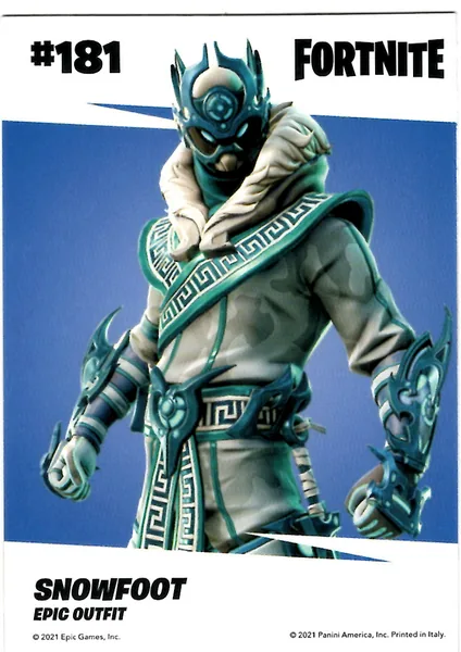 Snowfoot card #181 - Panini Fortnite Series 3