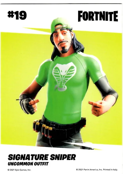 Signature Sniper card #19 - Panini Fortnite Series 3