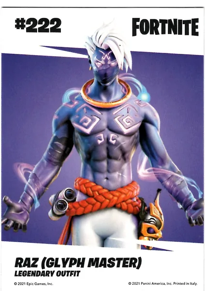 Raz card #222 - Panini Fortnite Series 3
