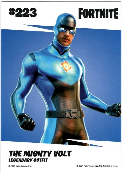 The Mighty Volt card #223 - Panini Fortnite Series 3