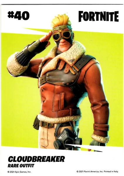 Cloudbreaker card #40 - Panini Fortnite Series 3