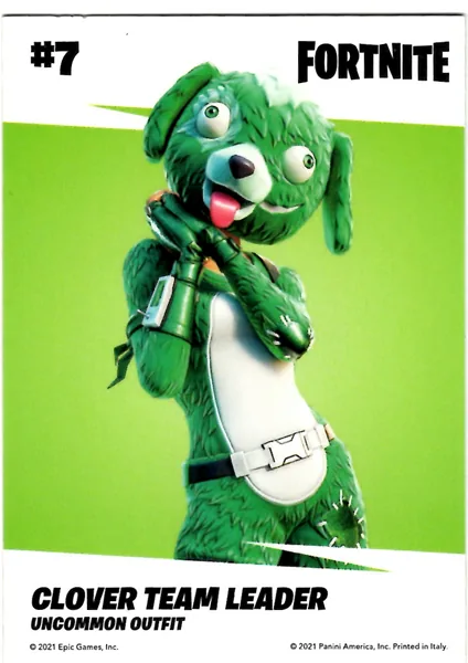 Clover Team Leader card #7 - Panini Fortnite Series 3