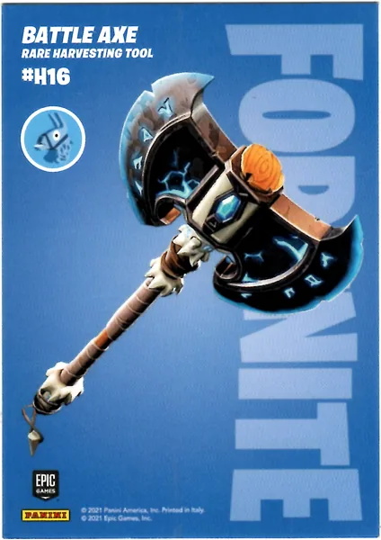 Battle Axe card #H16 - Panini Fortnite Series 3