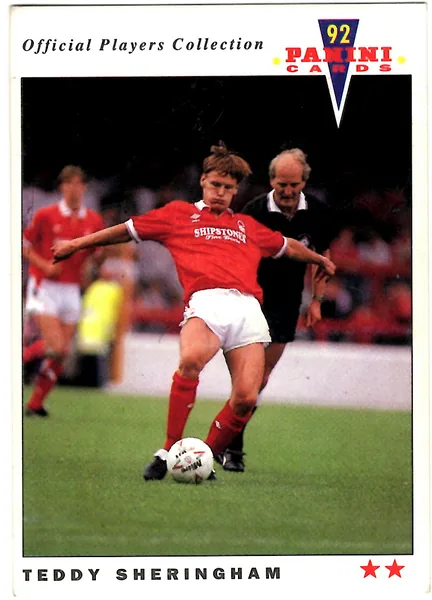 Teddy Sheringham card #165 - Panini Official Players Collection 1992