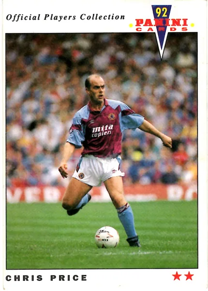 Chris Price card #18 - Panini Official Players Collection 1992