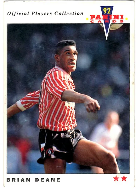Brian Deane card #210 - Panini Official Players Collection 1992