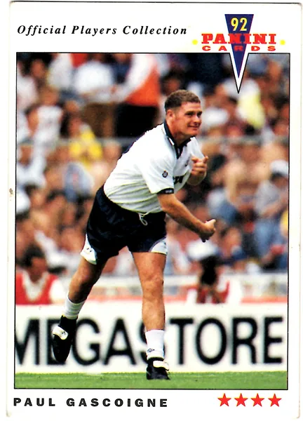 Paul Gascoigne card #245 - Panini Official Players Collection 1992