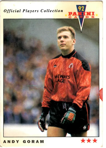 Andy Goram card #386 - Panini Official Players Collection 1992