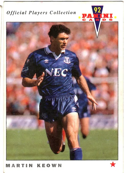 Martin Keown card #73 - Panini Official Players Collection 1992