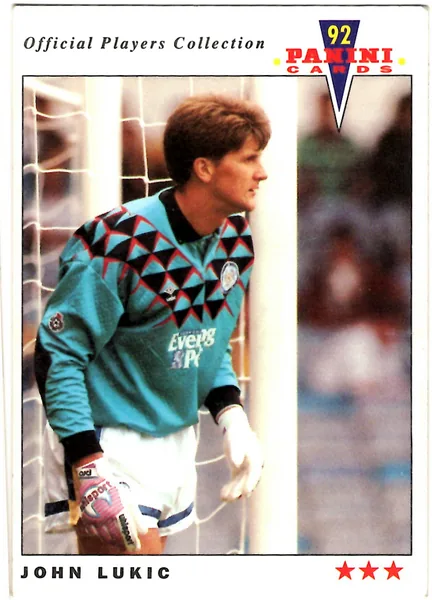 John Lukic card #80 - Panini Official Players Collection 1992
