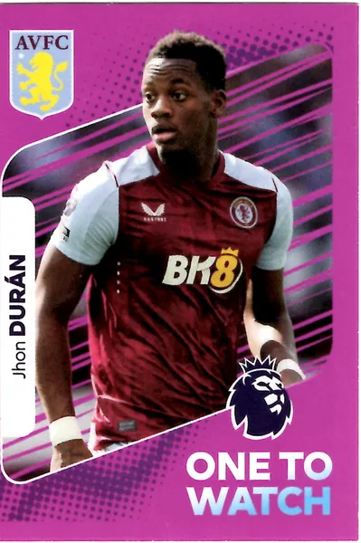 Jhon Duran sticker #107 - Panini Premier League 2024 Stickers