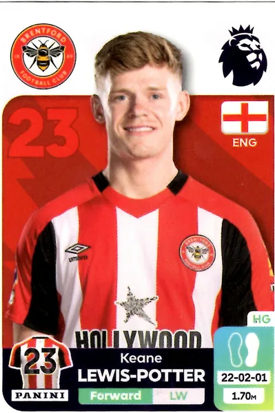 Keane Lewis-Potter sticker #131 - Panini Premier League 2024 Stickers