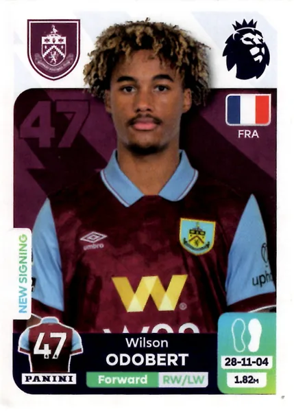 Wilson Odobert sticker #189 - Panini Premier League 2024 Stickers