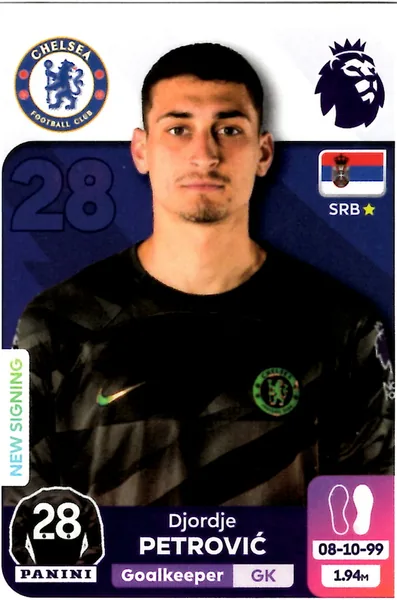 Djordje Petrovic sticker #199 - Panini Premier League 2024 Stickers