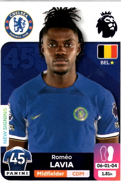 Romeo Lavia sticker #213 - Panini Premier League 2024 Stickers