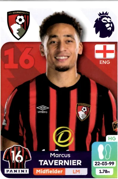 Marcus Tavernier sticker #36 - Panini Premier League 2024 Stickers