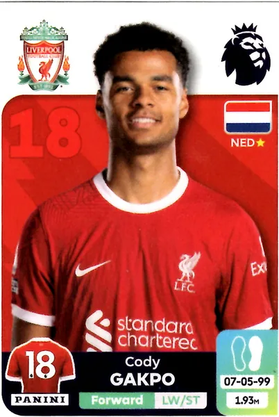 Cody Gakpo sticker #367 - Panini Premier League 2024 Stickers