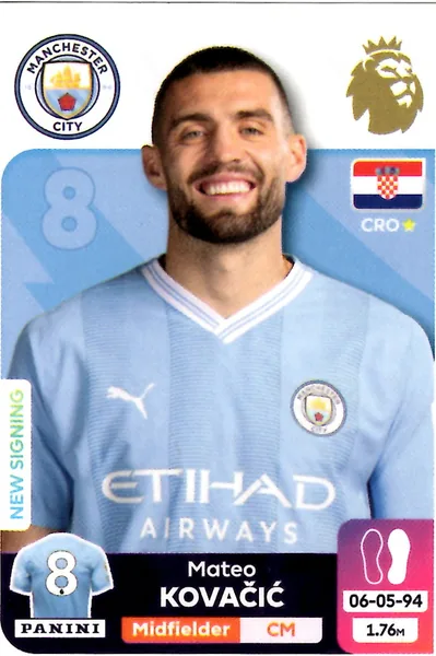 Mateo Kovacic sticker #417 - Panini Premier League 2024 Stickers