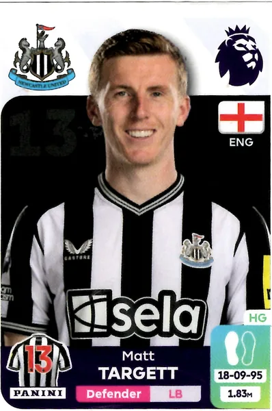 Matt Targett sticker #470 - Panini Premier League 2024 Stickers