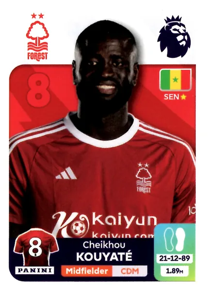 Cheikhou Kouyate sticker #505 - Panini Premier League 2024 Stickers