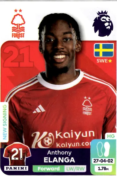 Anthony Elanga sticker #512 - Panini Premier League 2024 Stickers