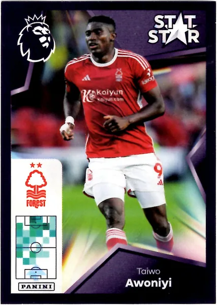 Taiwo Awoniyi sticker #520 - Panini Premier League 2024 Stickers