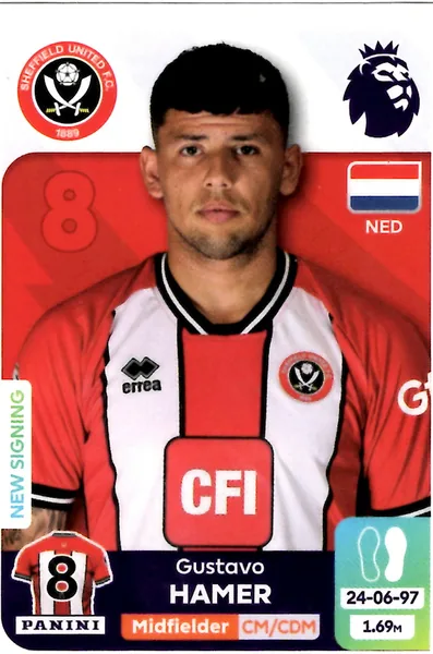 Gustavo Hamer sticker #533 - Panini Premier League 2024 Stickers