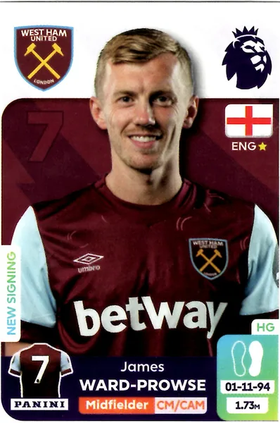 James Ward-Prowse sticker #590 - Panini Premier League 2024 Stickers