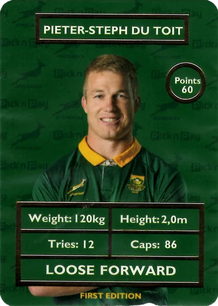 Pieter-Steph du Toit card #DUTOIT - Pick n Pay Springbok Collectaboks 2025