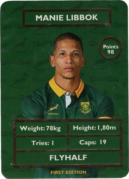 Manie Libbok card #LIBBOK - Pick n Pay Springbok Collectaboks 2025