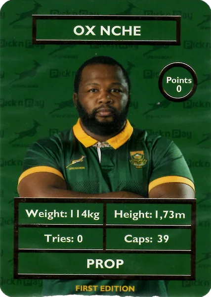 Ox Nche card #NCHE - Pick n Pay Springbok Collectaboks