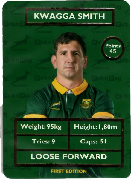 Kwagga Smith card #SMITH - Pick n Pay Springbok Collectaboks 2025
