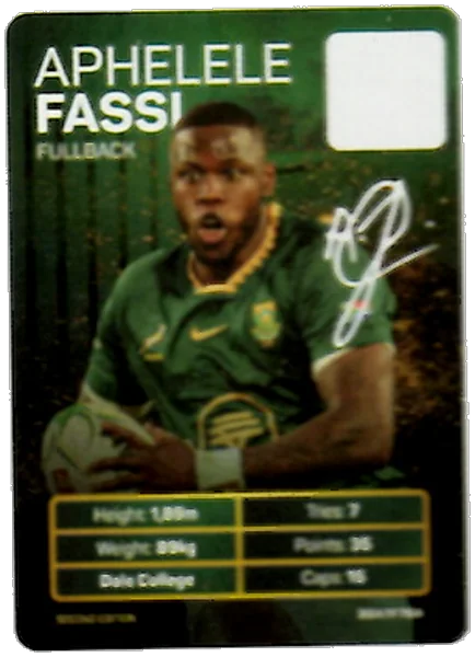 Aphelele Fassi card #FASSI - Pick n Pay Springbok Collectaboks 2026