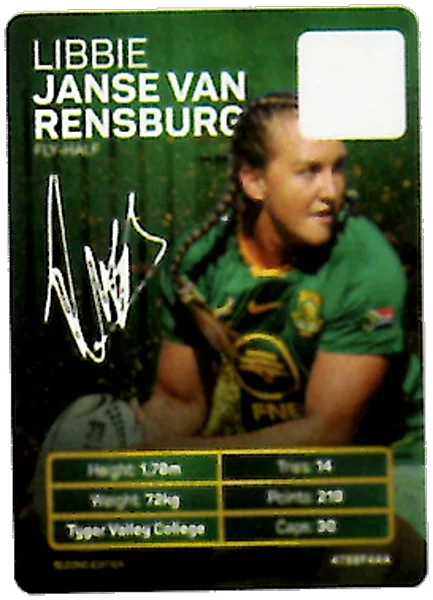 Libbie Janse van Rensburg card #JANSEVANRENSBURG - Pick n Pay Springbok Collectaboks 2026