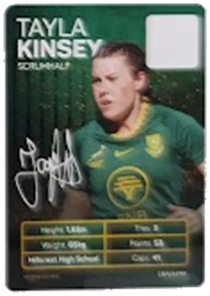 Tayla Kinsey card #KINSEY - Pick n Pay Springbok Collectaboks 2026
