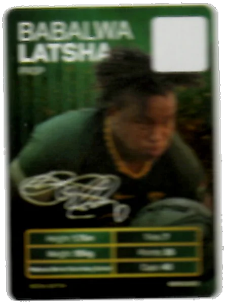 Babalwa Latsha card #LATSHA - Pick n Pay Springbok Collectaboks 2026