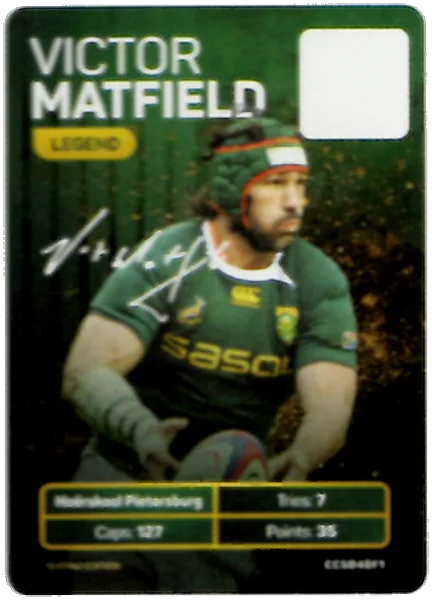 Victor Matfield card #MATFIELD - Pick n Pay Springbok Collectaboks 2026