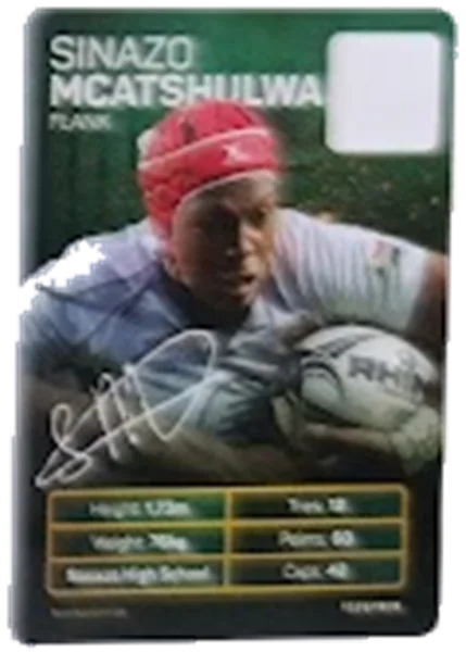 Sinazo Mcatshulwa card #MCATSHULWA - Pick n Pay Springbok Collectaboks 2026