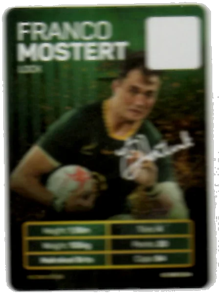 Franco Mostert card #MOSTERT - Pick n Pay Springbok Collectaboks 2026