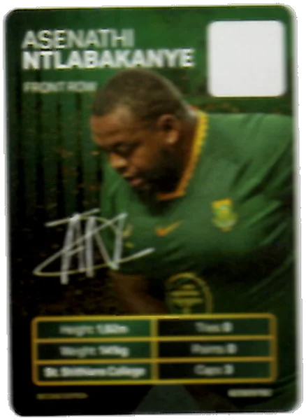 Asenathi Ntlabakanye card #NTLABAKANYE - Pick n Pay Springbok Collectaboks 2026