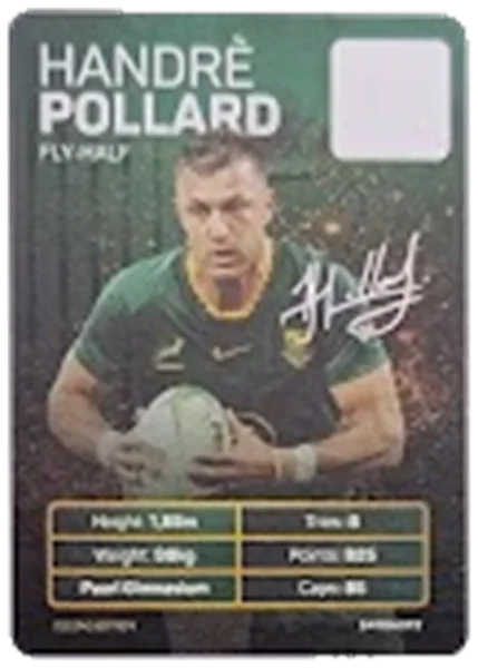 Handre Pollard card #POLLARD - Pick n Pay Springbok Collectaboks 2026