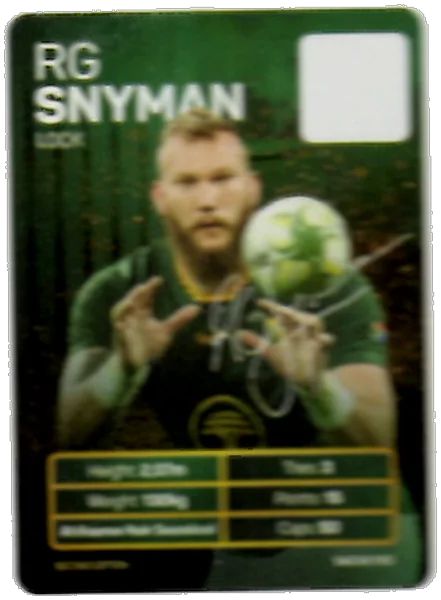 RG Snyman card #SNYMAN - Pick n Pay Springbok Collectaboks 2026