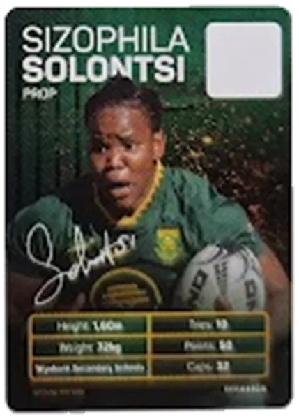 Sizophila Solontsi card #SOLONTSI - Pick n Pay Springbok Collectaboks 2026