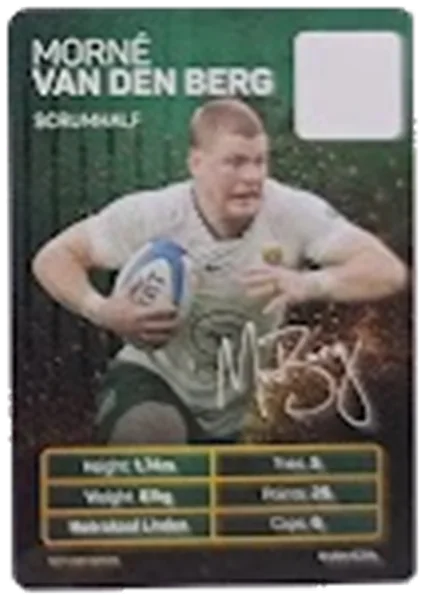 Morne van den Berg card #VANDENBERG - Pick n Pay Springbok Collectaboks 2026