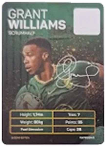 Grant Williams card #WILLIAMS - Pick n Pay Springbok Collectaboks 2026