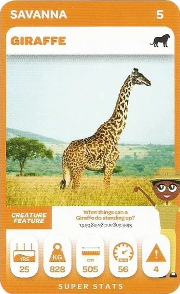 Giraffe card #5 - Pick n Pay South African Super Animals