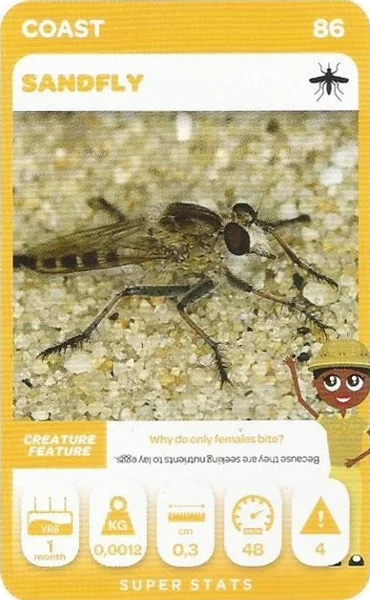 Sandfly card #86 - Pick n Pay South African Super Animals
