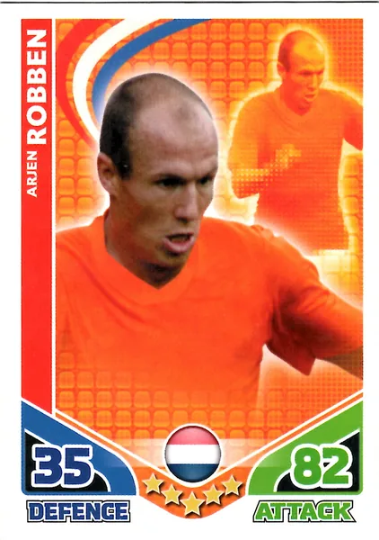 Arjen Robben card #120 - Topps Match Attax England 2010